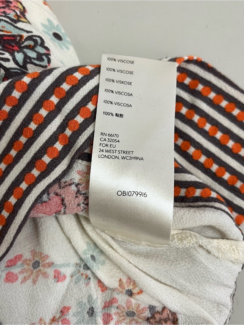 Free People Floral Cream and Brown Boho Long Sleeve Top - Picture 14 of 14